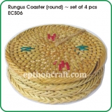 Rungus Coaster (round) / set of 4 pcs